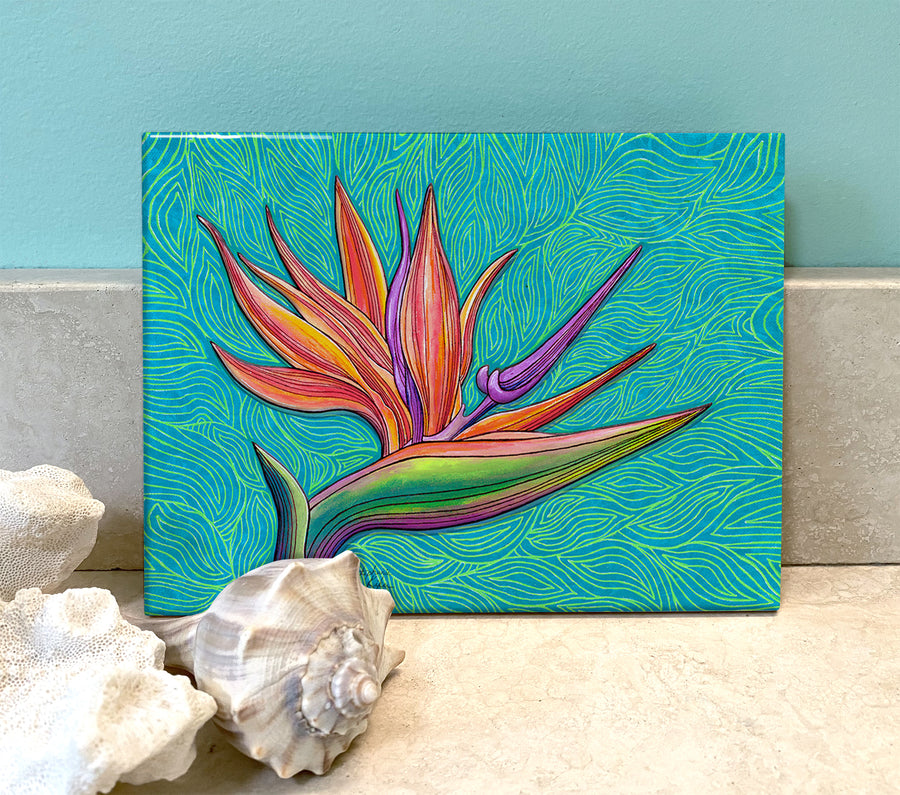 Bird of Paradise Ceramic Tile