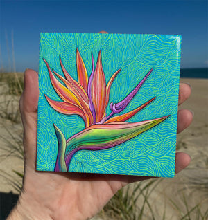 Bird of Paradise Ceramic Tile