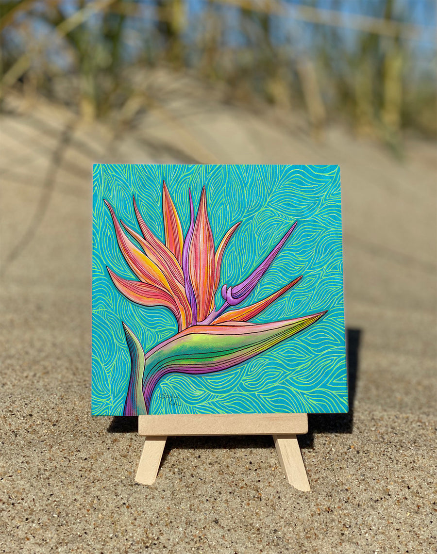Bird of Paradise Ceramic Tile