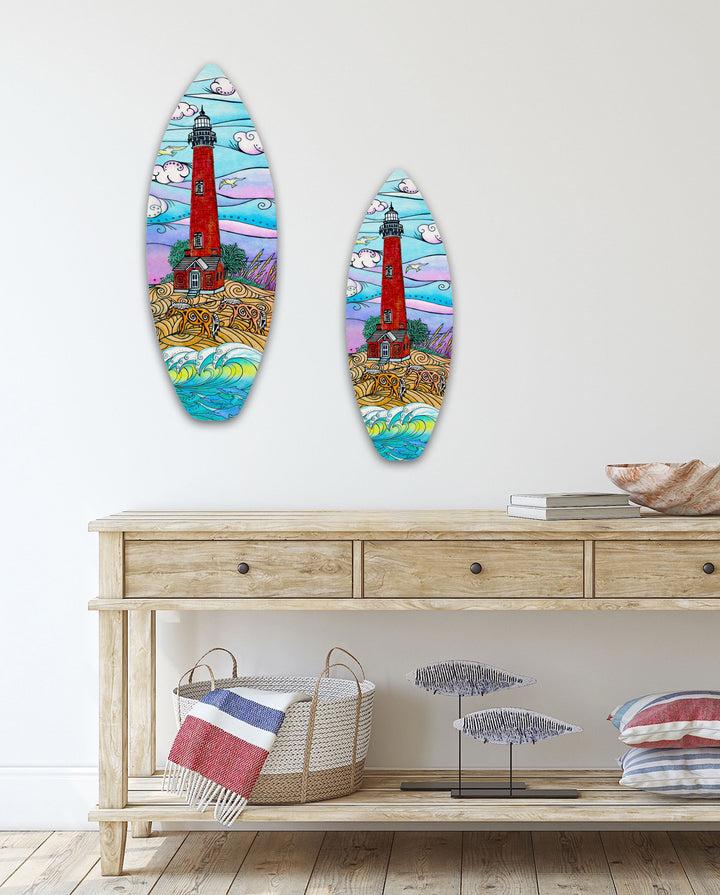 Corolla Lighthouse Surfboard Wall Art – Stephanie Kiker Designs