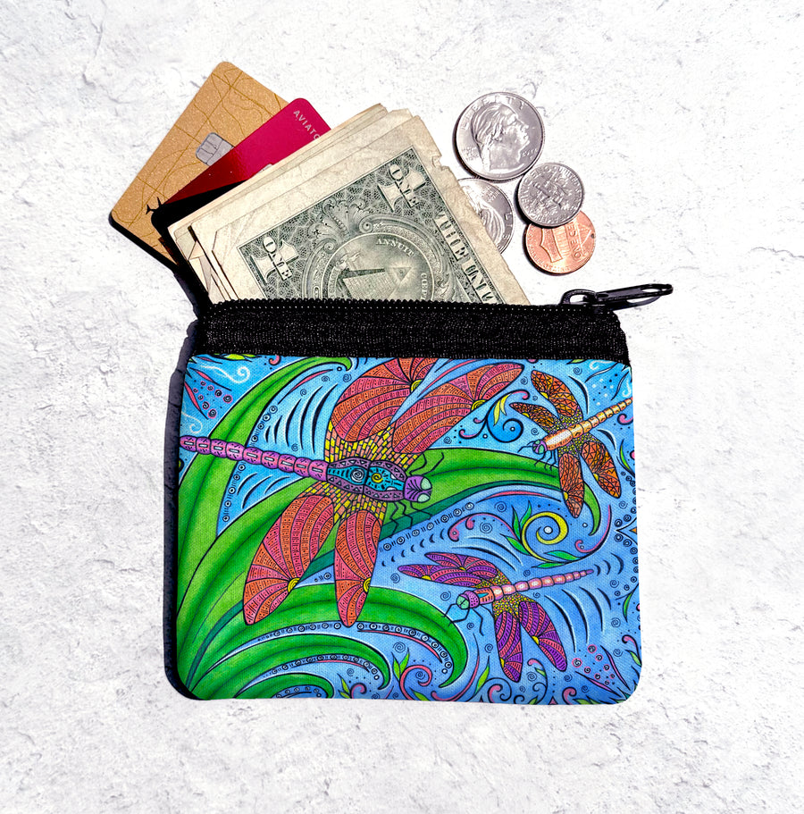 Dancing Dragonflies Coin Bag