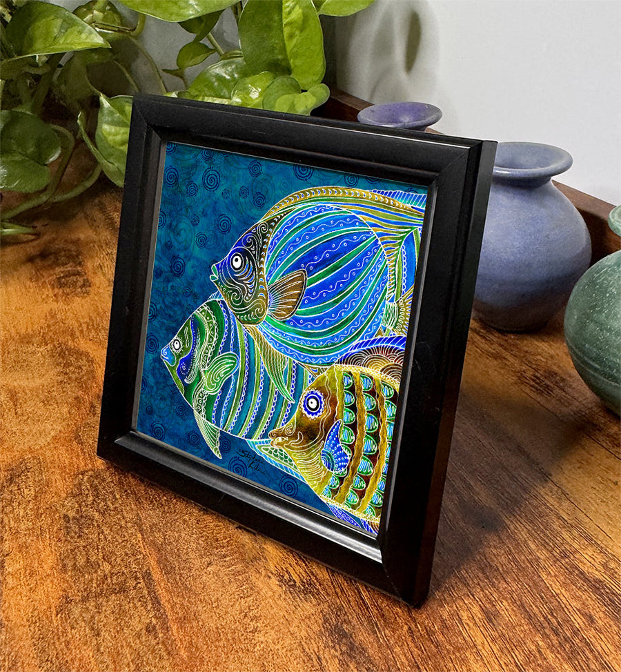 Fish School Framed Art