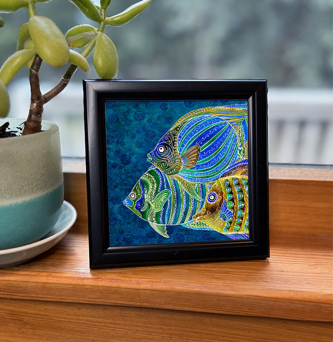 Fish School Framed Art