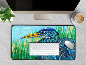 Great Blue Heron Desk Mat