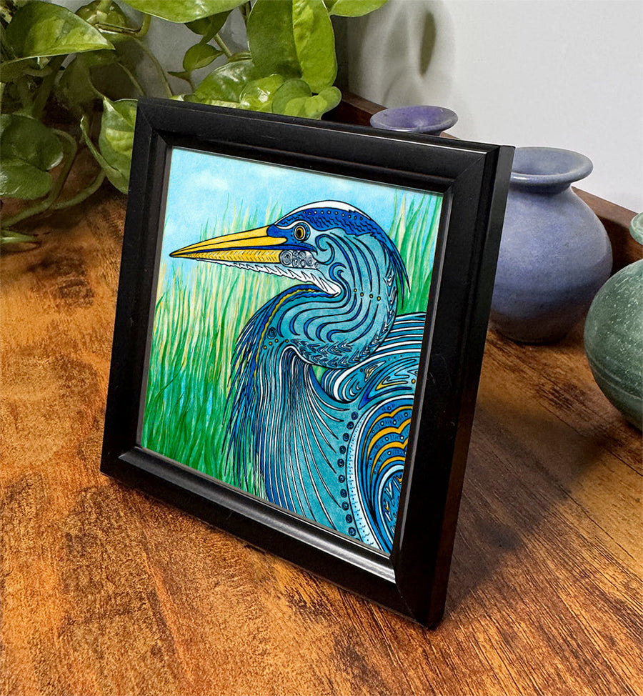 Great Blue Heron Framed Art