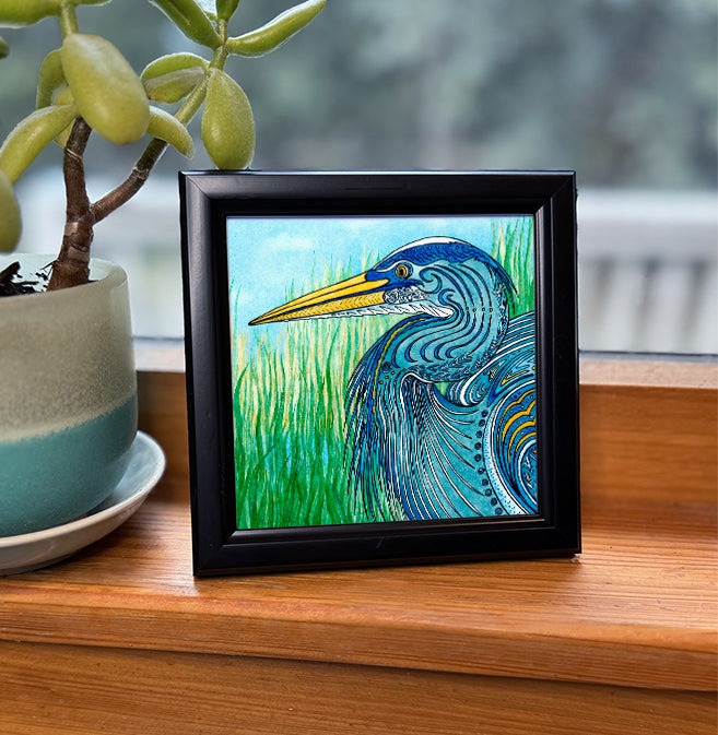 Great Blue Heron Framed Art