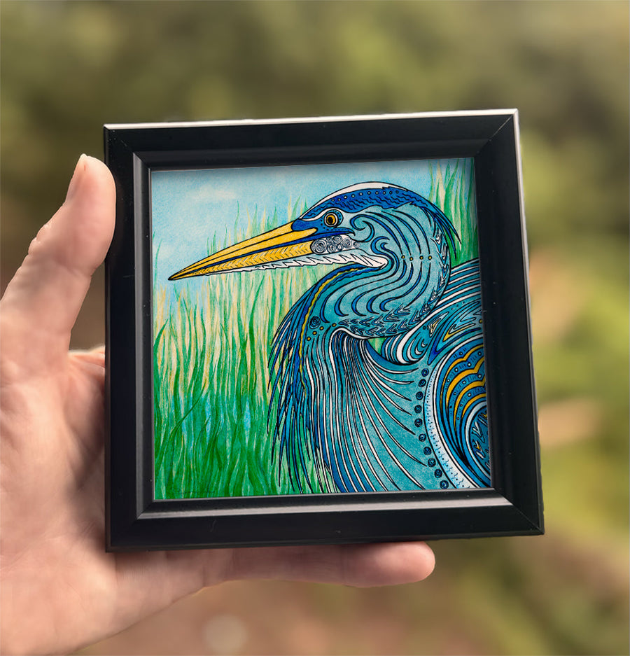 Great Blue Heron Framed Art