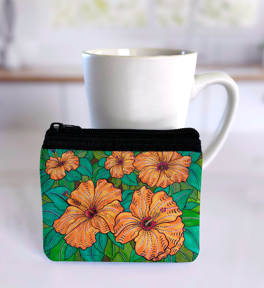 Hibiscus Coin Bag