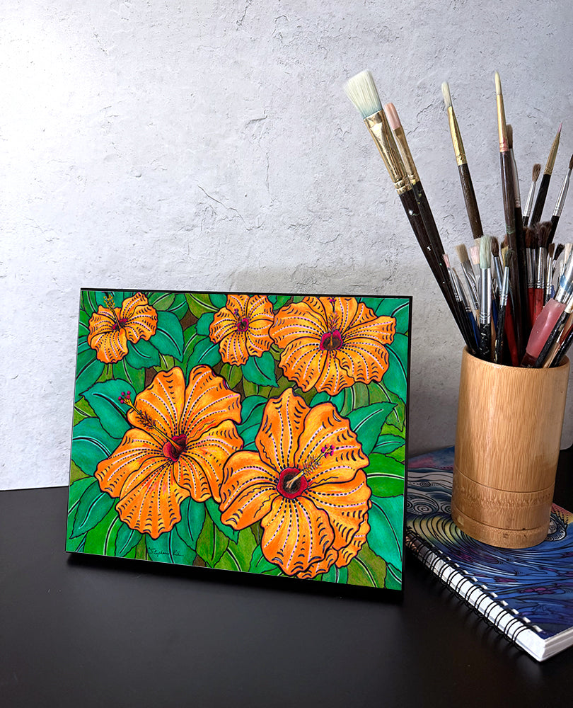 Hibiscus Wall Art Panel
