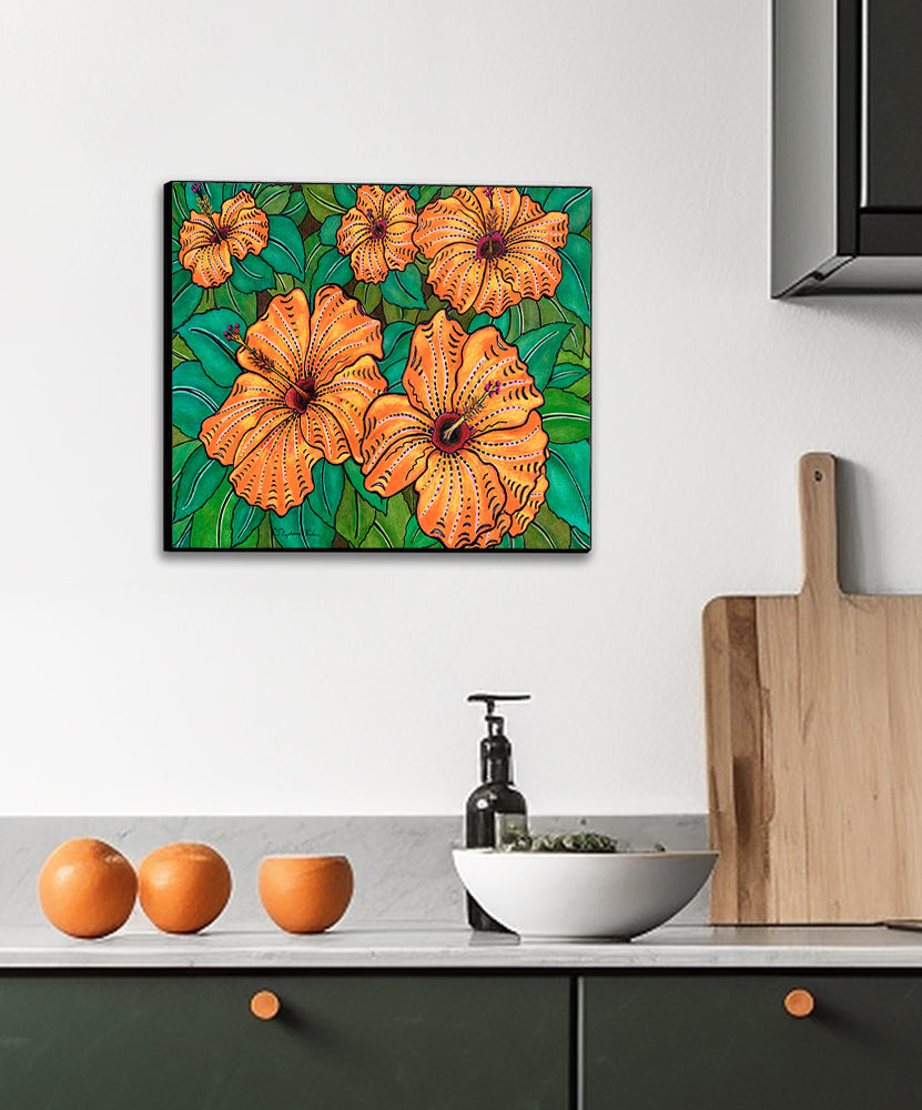 Hibiscus Wall Art Panel