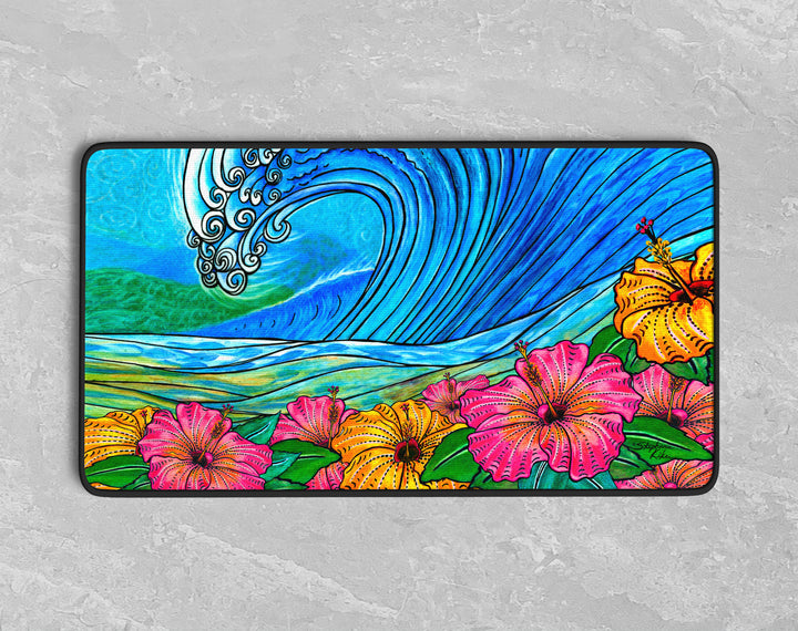 Hibiscus Wave Desk Mat