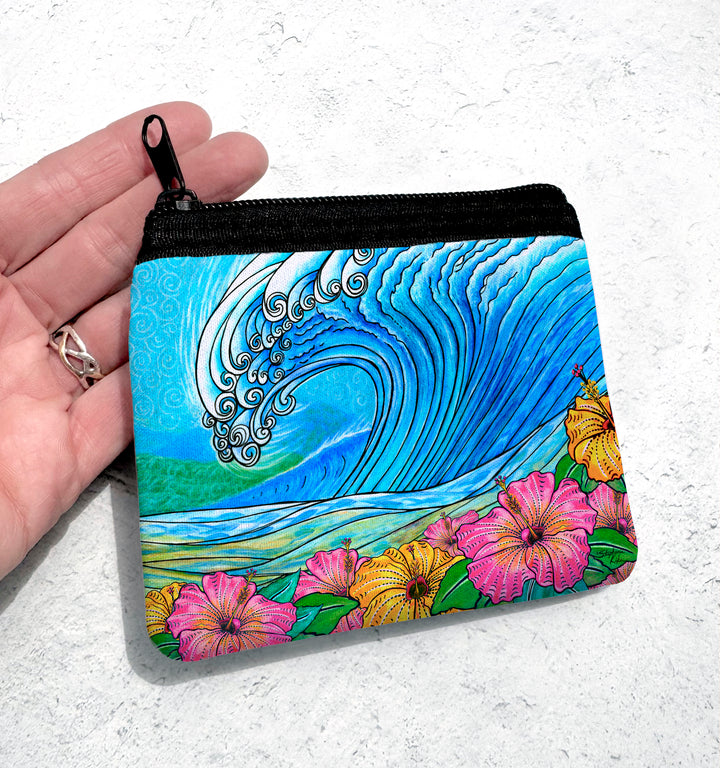 Hibiscus Wave Coin Bag