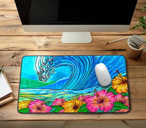 Hibiscus Wave Desk Mat