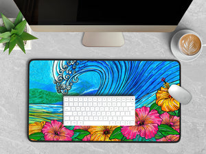 Hibiscus Wave Desk Mat