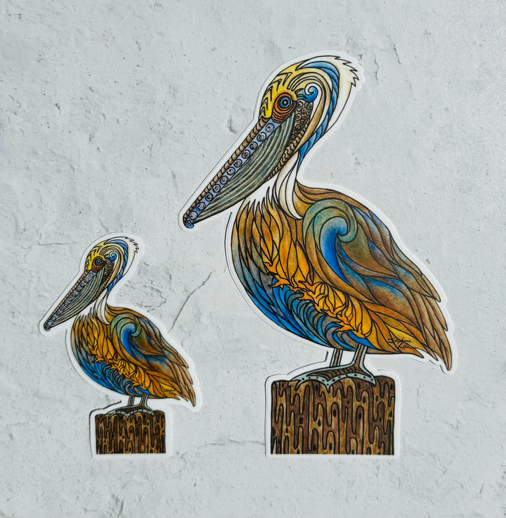 Pelican Perch Sticker