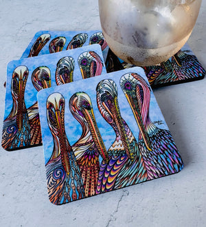Pelican Party Coaster