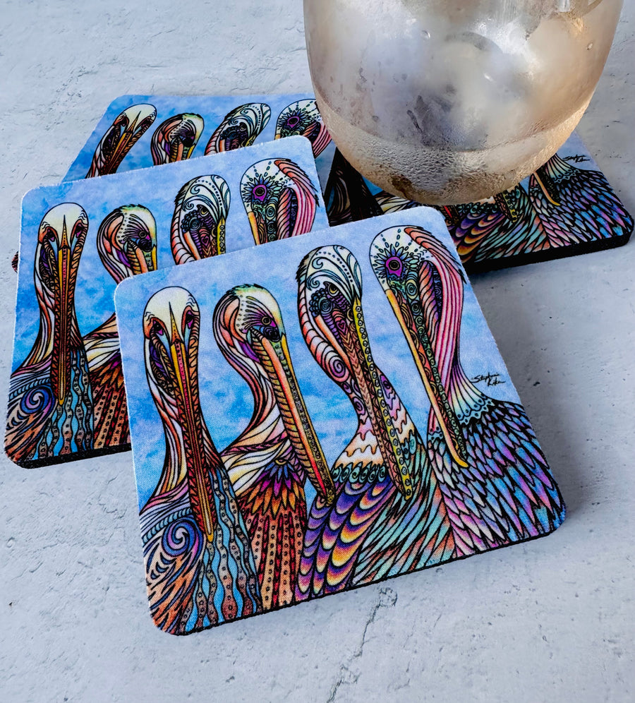 Pelican Party Coaster