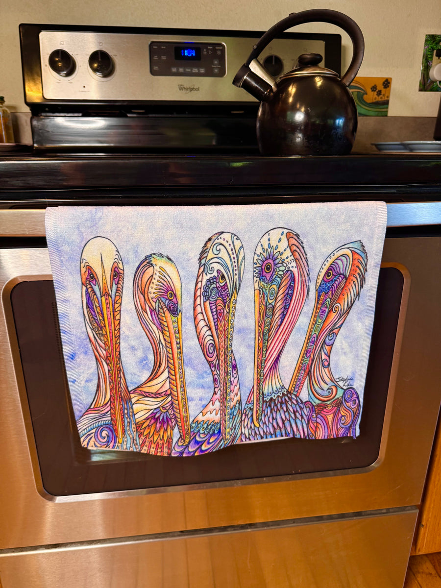 Pelican Party Hand Towel