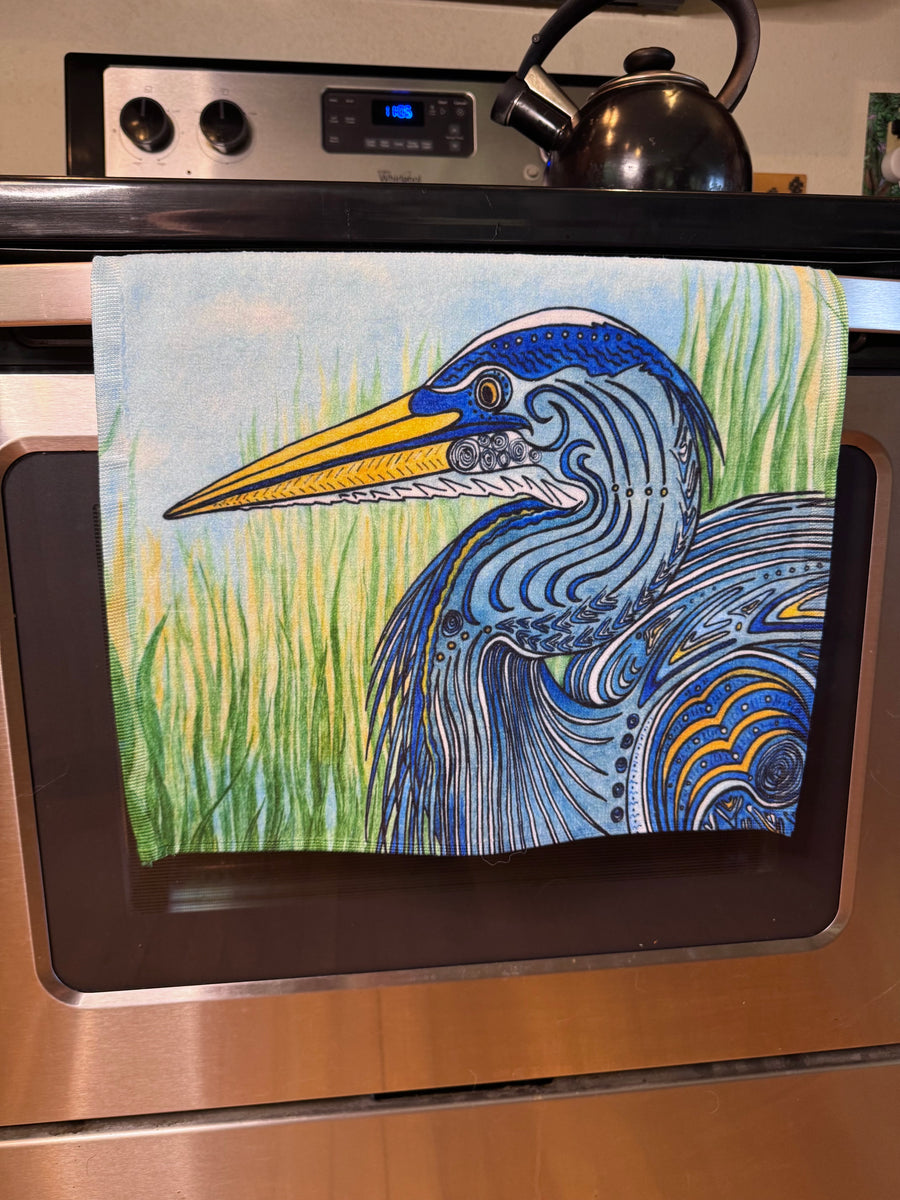 Great BLue Heron Hand Towel