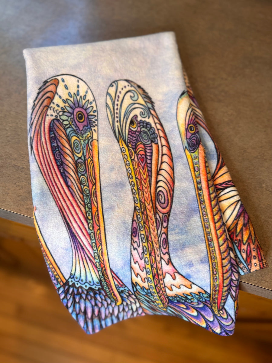 Pelican Party Hand Towel