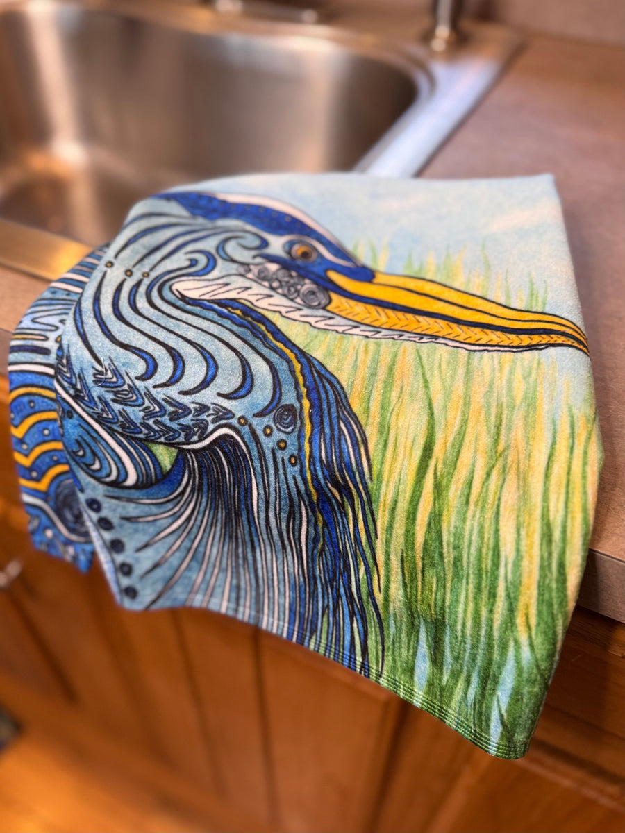 Great BLue Heron Hand Towel