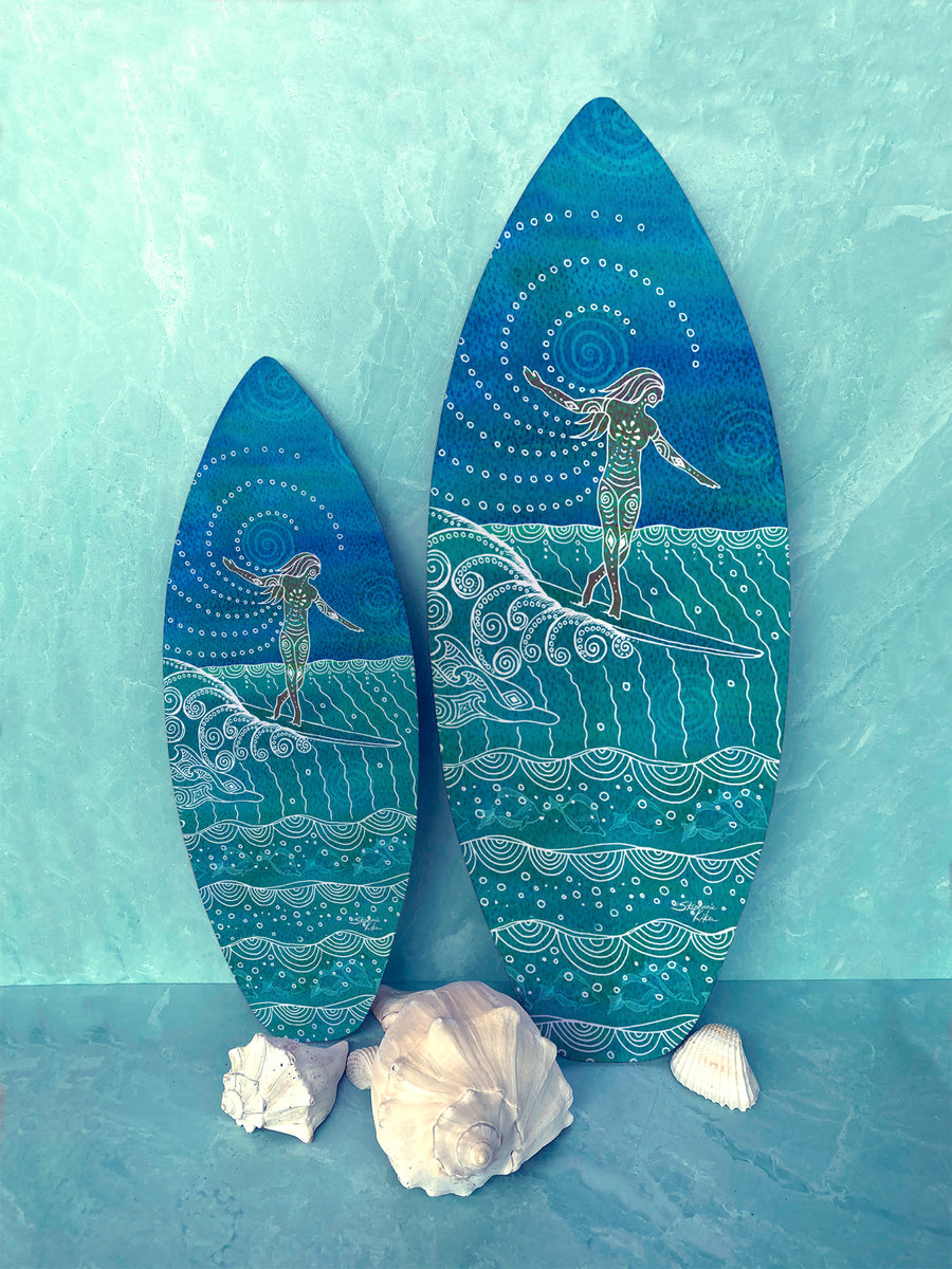 Lady Slider Surfboard Wall Art – Stephanie Kiker Designs