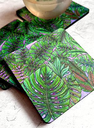 Monstera Leaves Coaster