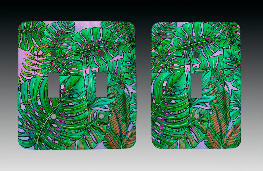 Monstera Leaves Light Switch Cover