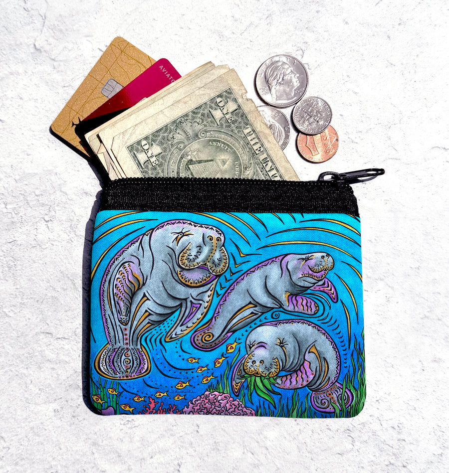 Manatees Coin Bag