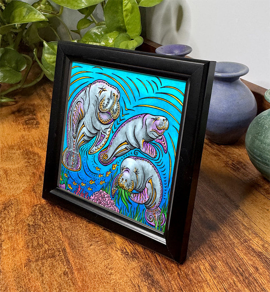 Manatees Framed Art