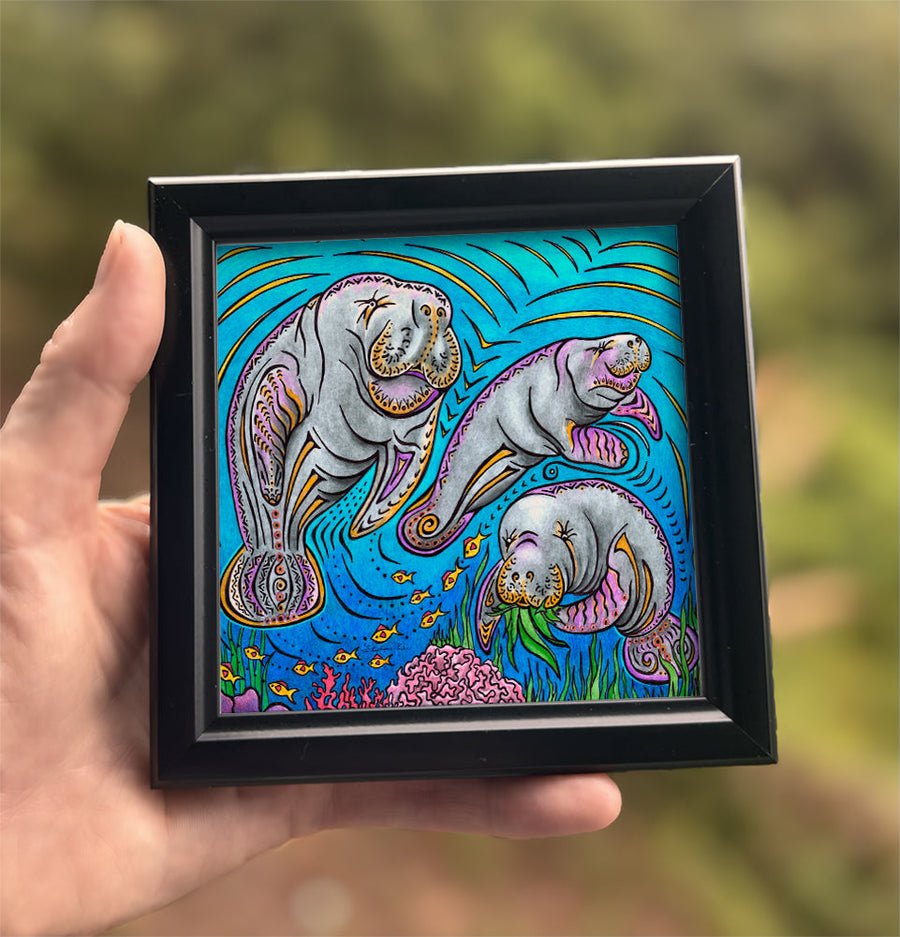 Manatees Framed Art