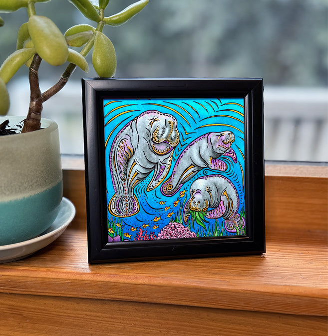 Manatees Framed Art