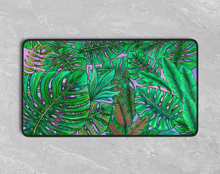 Monstera Leaves Desk Mat