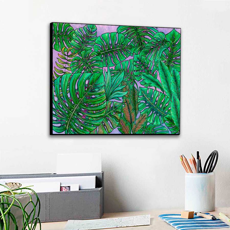 Monstera Leaves Wall Art Panel