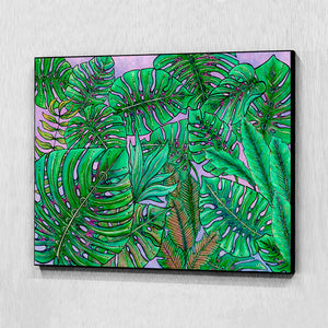 Monstera Leaves Wall Art Panel