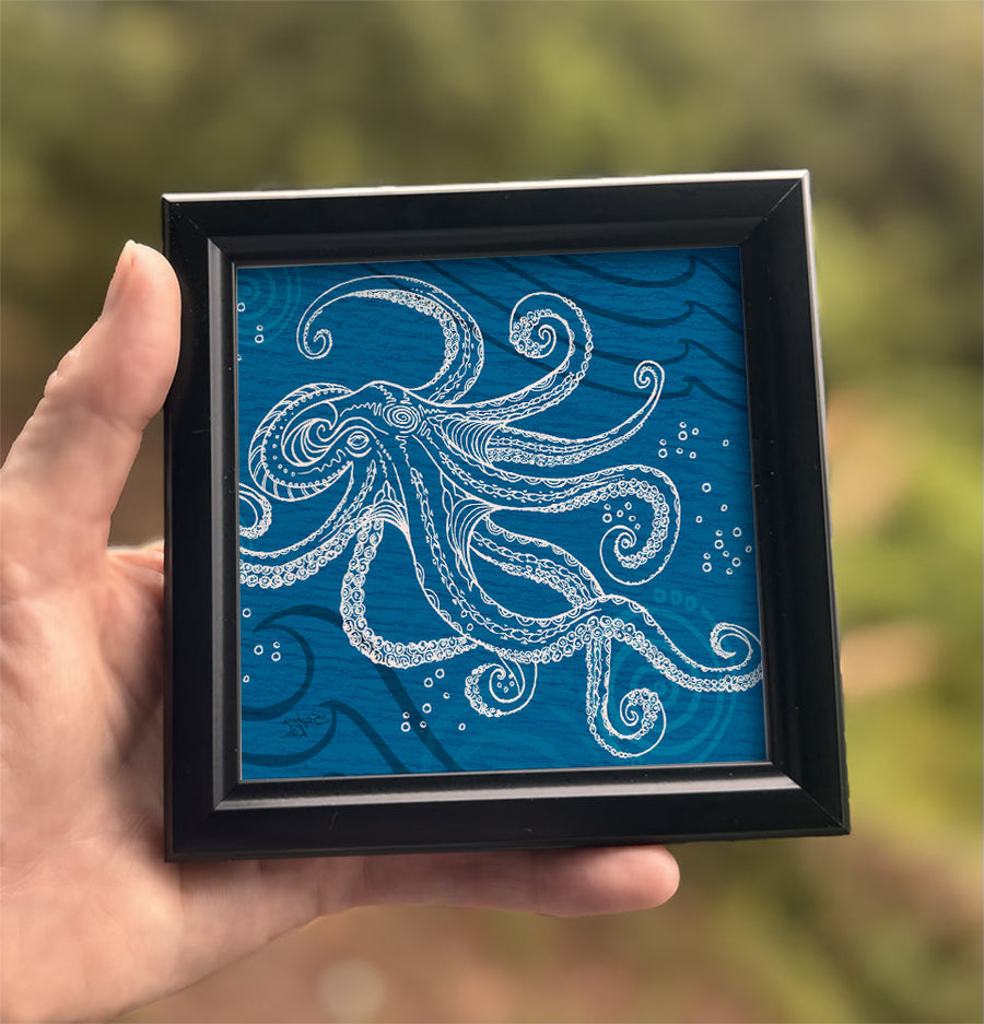 Octopus One Color Framed Art