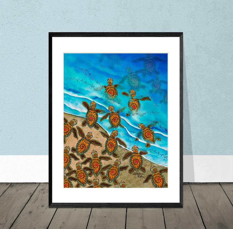 Ocean Bound Turtles Print