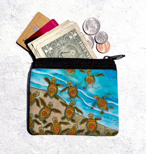 Ocean Bound Turtles Coin Bag