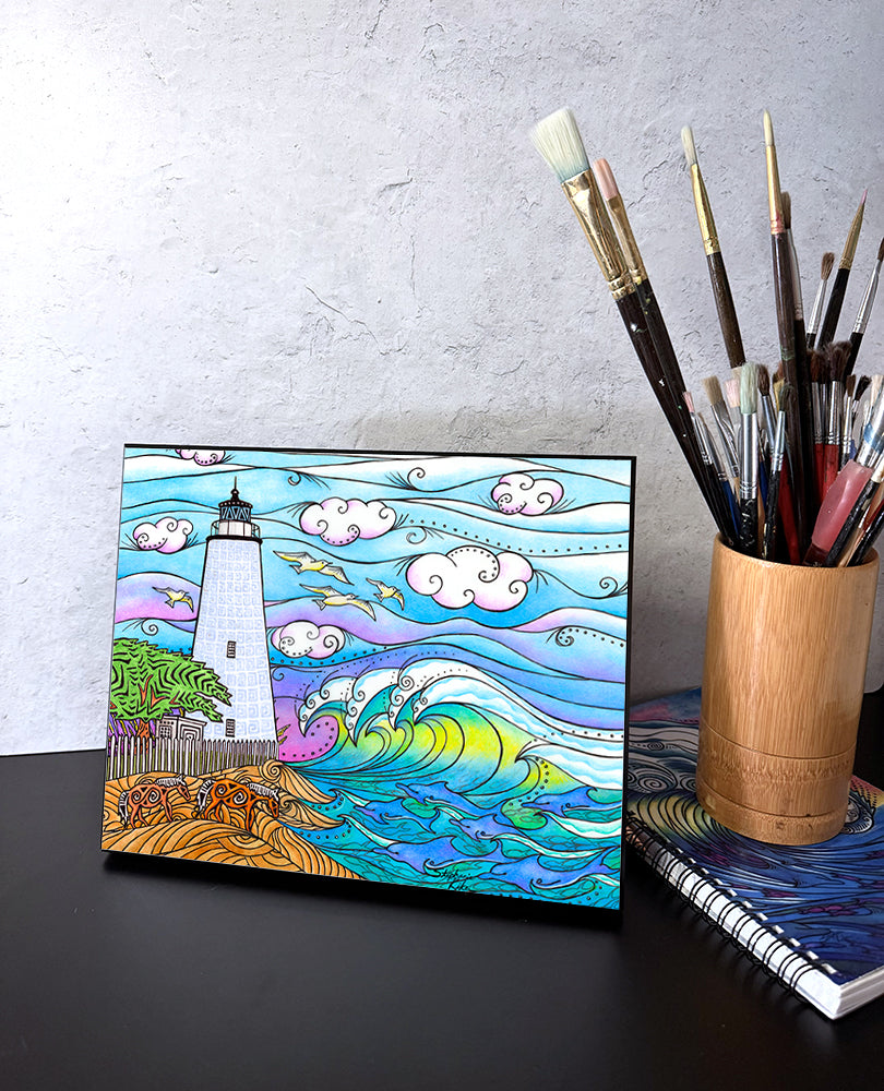 Ocracoke Waves Wall Art Panel