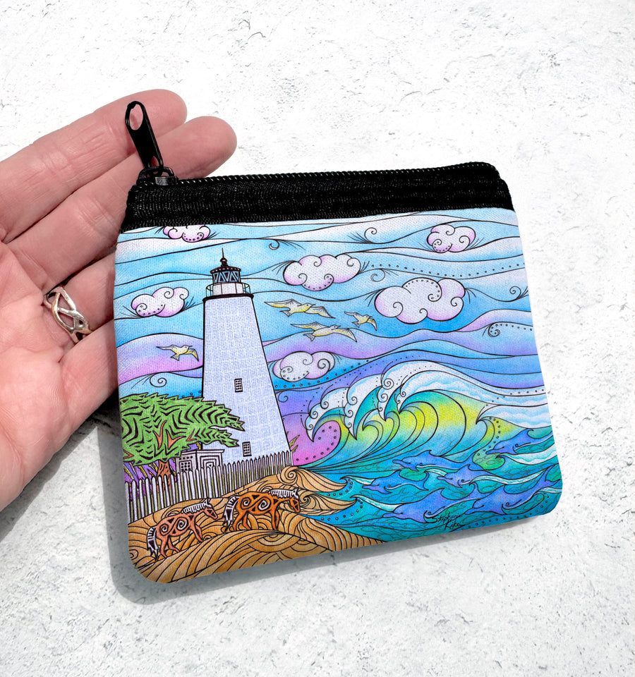 Ocracoke Waves Coin Bag