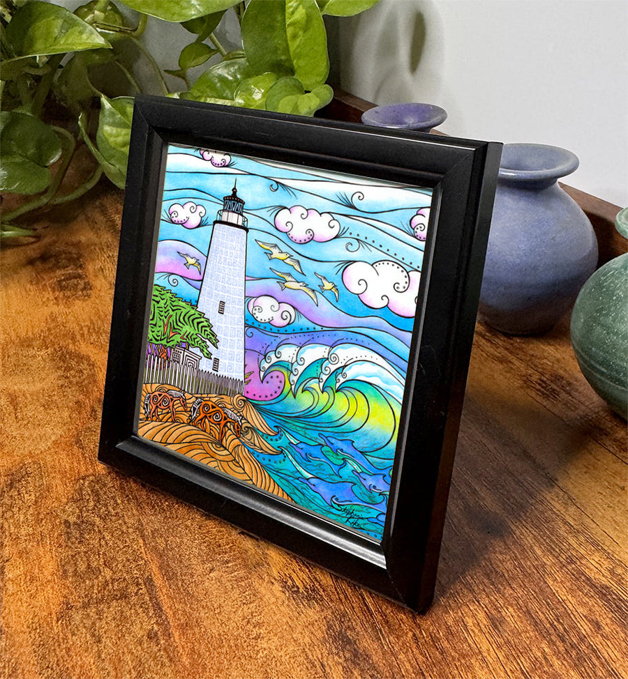Ocracoke Waves Framed Art