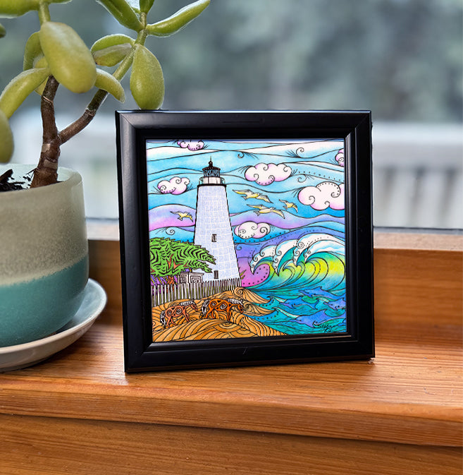 Ocracoke Waves Framed Art