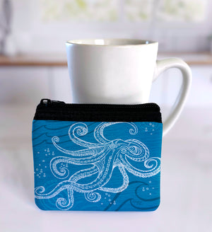 Octopus One Color Coin Bag