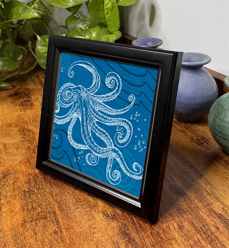 Octopus One Color Framed Art
