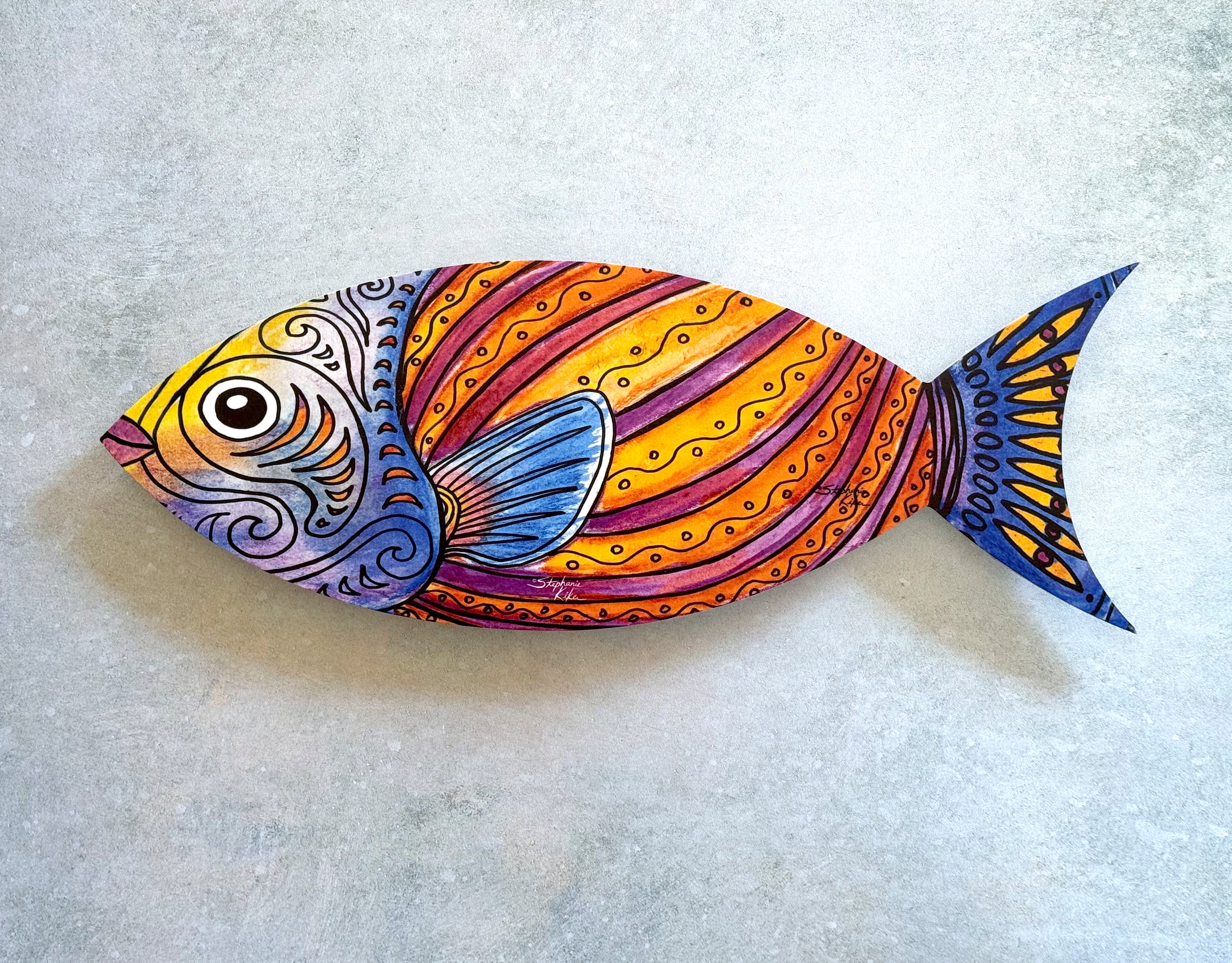 Orange Fish Wood Wall Art – Stephanie Kiker Designs
