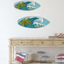 Palm Trees and Waves Surfboard Wall Art