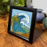 Palm Tree and Waves Framed Art