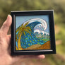 Palm Tree and Waves Framed Art