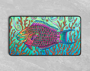 Parrot Fish Desk Mat