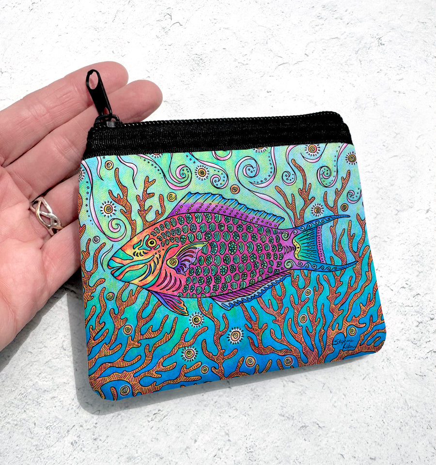 Parrot Fish Coin Bag